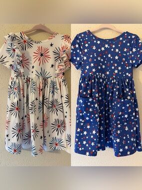 2 (3T) Mila & Rose Toddler Girl Star Spangled Twirl Dresses